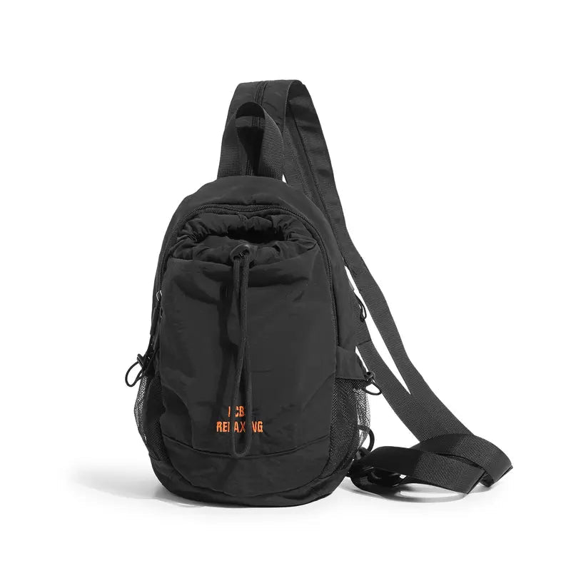 🎒Unisex Color Block Mini Backpack – Lightweight Water-Resistant Nylon Daypack