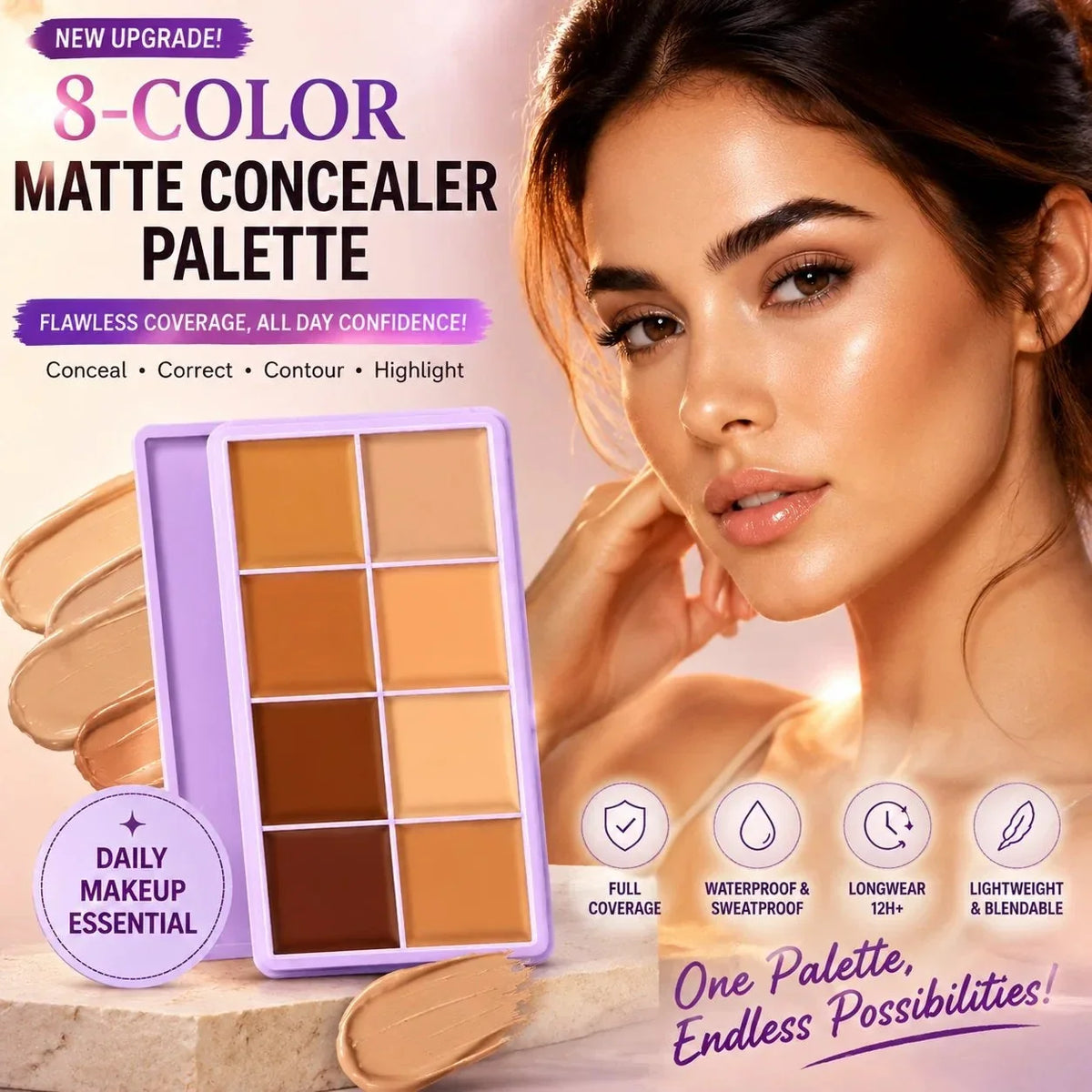 8-Color Cream Concealer Palette