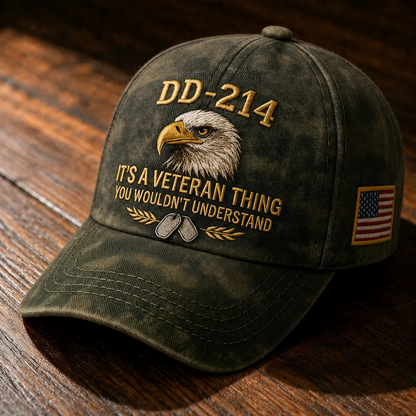 100% Handmade DD-214 Veteran Honor Embroidered Cap(𝐂𝐡𝐚𝐝 𝐒𝐦𝐢𝐭𝐡 𝐇𝐚𝐧𝐝𝐦𝐚𝐝𝐞®) - Buy 2 Get Extra 10% Off