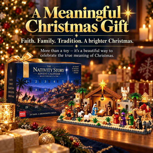 🎅🏻LAST DAY 50% OFF🗓️Nativity Advent Calendar – 24-Day Buildable Christmas Nativity Set