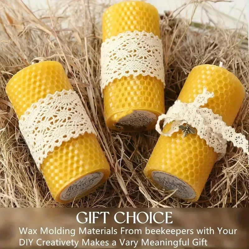 🍯🕯️ DIY Beeswax Candle Making Kit (12-Piece Set) – Create Your Own Cozy Glow!