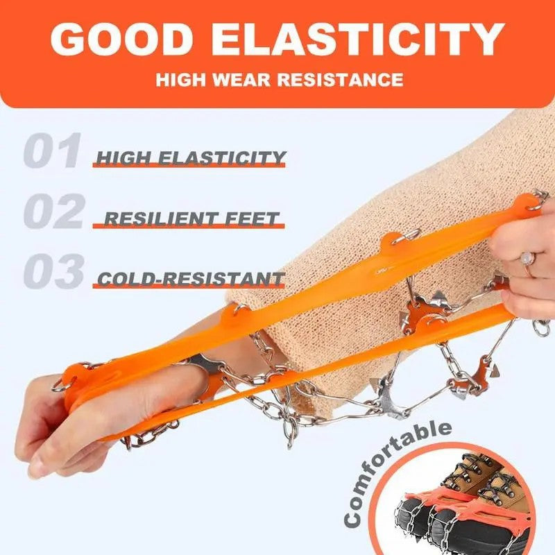 Ice Cleats for Shoes and Boots, Lightweight Crampons Anti-Slip Traction Snow Grips👢