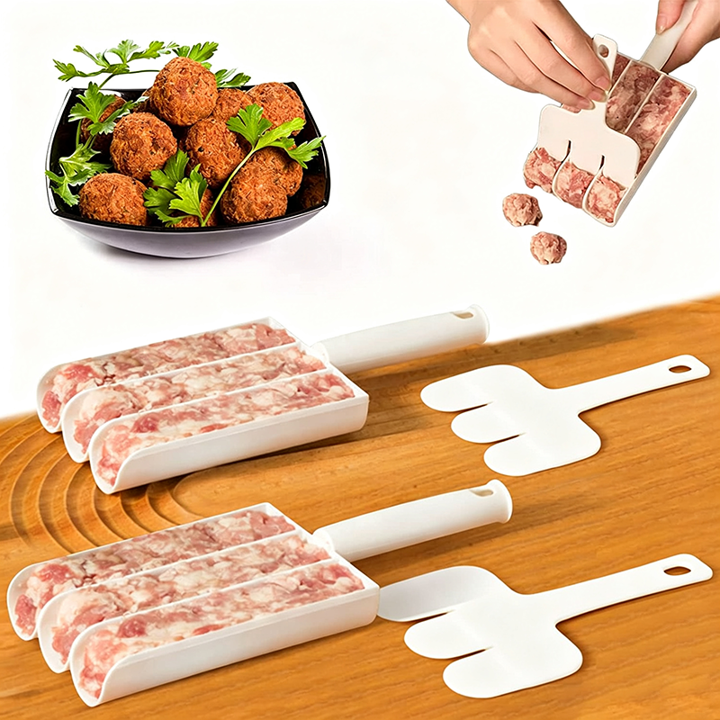 Creative Kitchen Triple Meatball Maker, Meatball Shaper Kitchen Triple Meat Tenderiser Meat Baller 🍳
