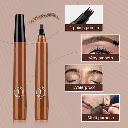 BUY 1 FREE 1🎁Waterproof Four-tip Beard and Eyebrow Pen✨