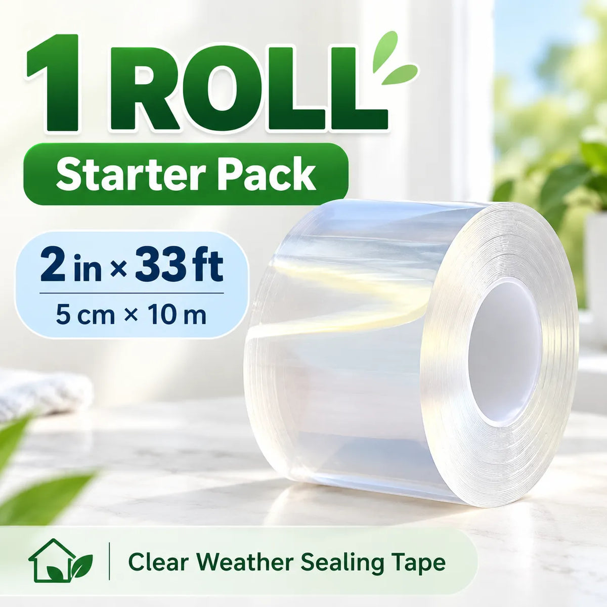 Clear Weather Sealing Tape – Waterproof Window & Door Gap Seal