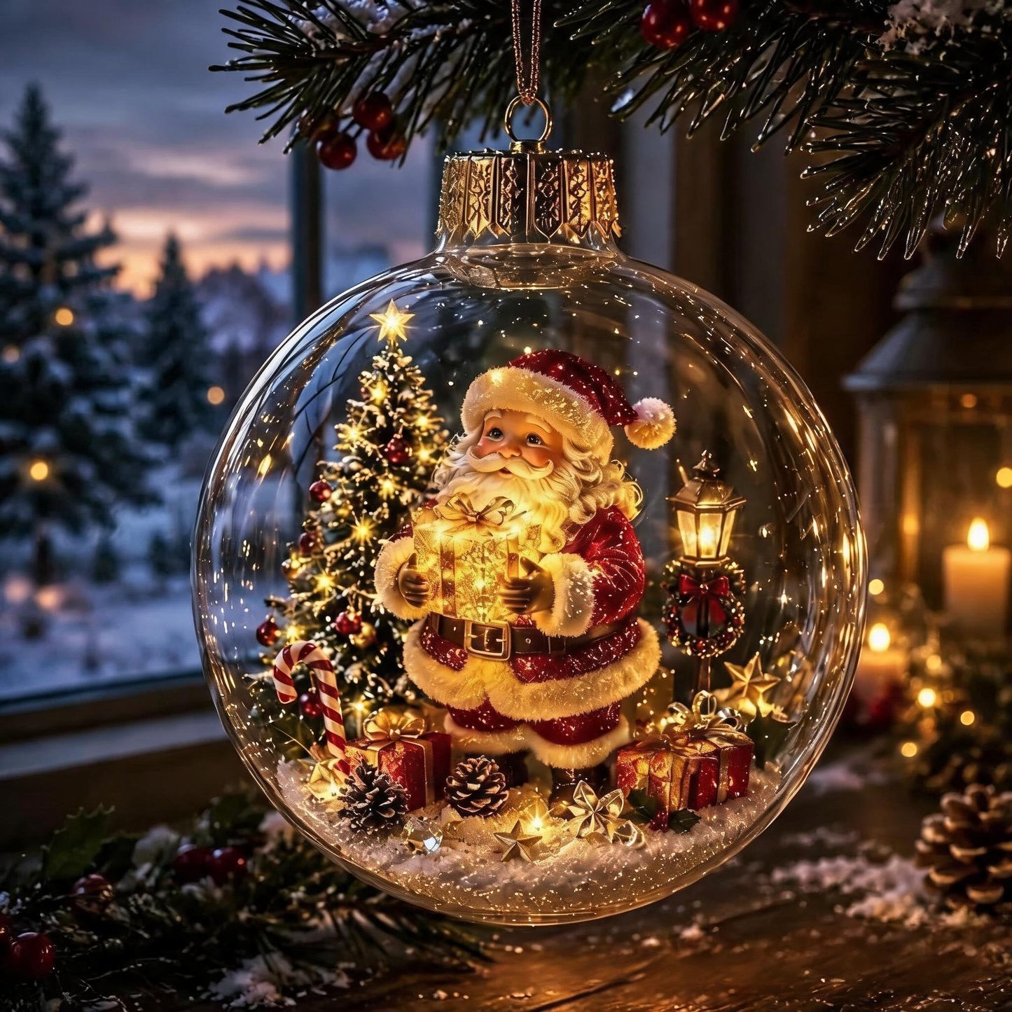 🔥HOT SALE 50% OFF - 🎄Glowing Christmas Diorama Ornament✨