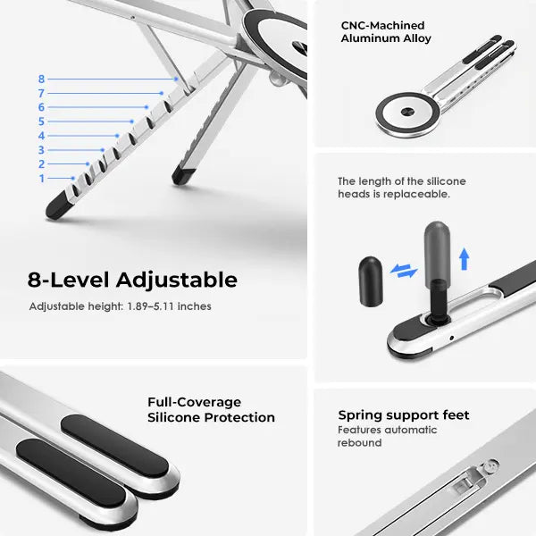 Magnetic Portable Multi-Functional Tablet, Phone, And Laptop Stand