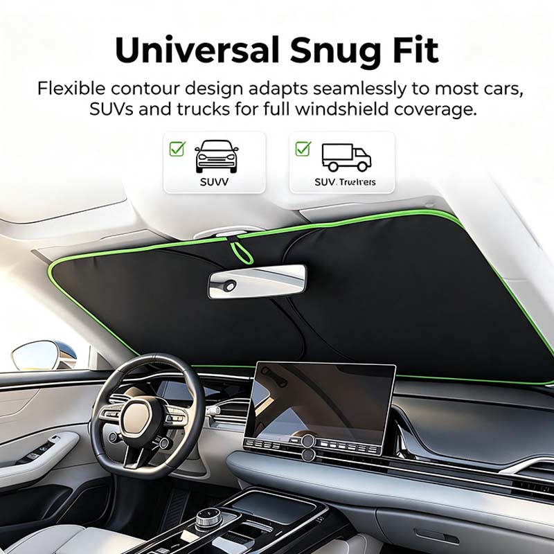 2026 New Portable Heat-Insulating Vehicle Sunshade, Upgraded Thickened Front Window Sun Shade☀️🚗