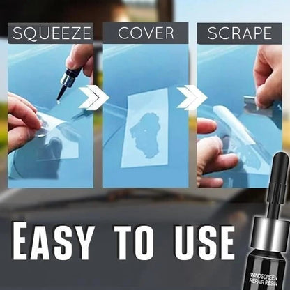 🏭Direct from glass factory, Buy 3 Get 2 Free！💦One drop fixes all glass cracks！🚗Glass Crack Repair Agent