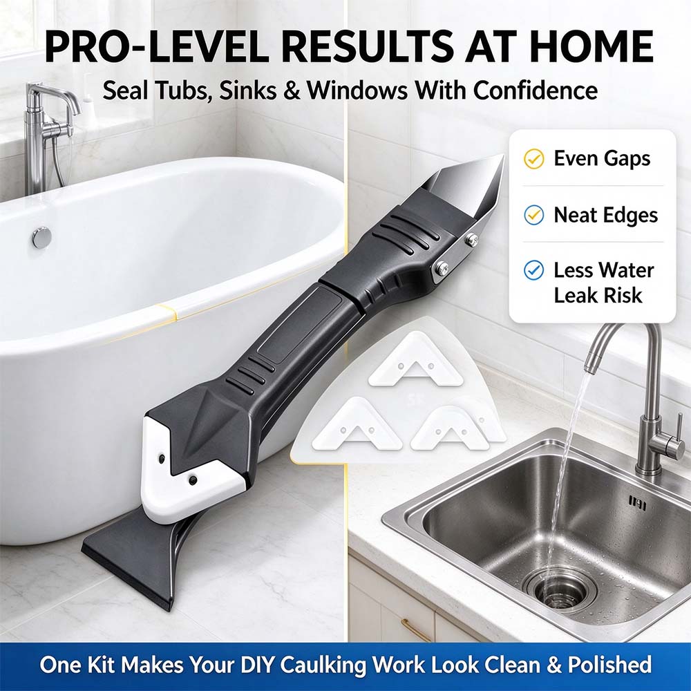 Multifunctional Caulk Remover Tool, Silicone Sealant Scraper, Caulk Finishing Tool Kit 🛠️