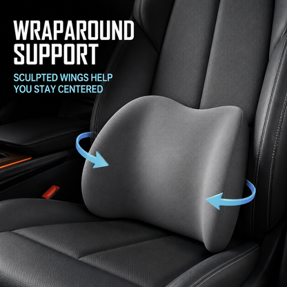 Car Neck & Lumbar Support Pillow Set – Memory Foam Headrest & Lower Back Cushion for Comfortable Driving