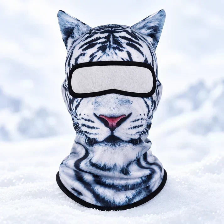 3D Cat Ski Mask with Ears – Funny Windproof Balaclava for Skiing & Festivals