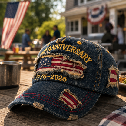 🏆Flash Sale⚡50K+ SOLD! 🇺🇸 250th Anniversary Patriotic Denim Hat