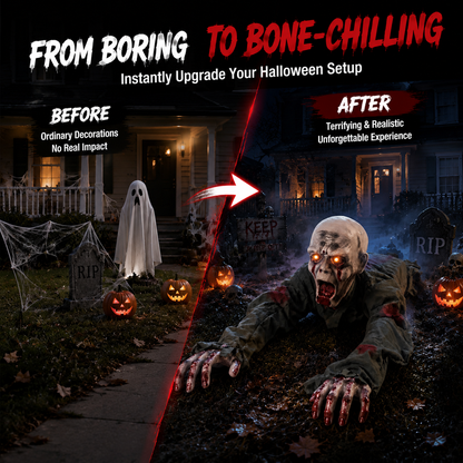 👻 Creepy Crawling Ghost With Glowing Eyes – The Ultimate Halloween Yard Decoration