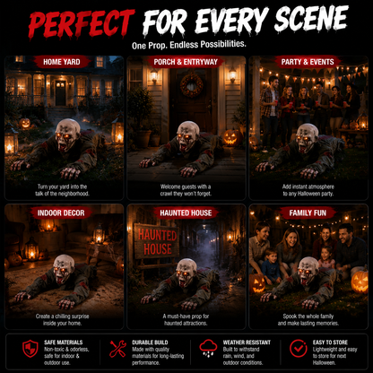 👻 Creepy Crawling Ghost With Glowing Eyes – The Ultimate Halloween Yard Decoration