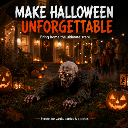 👻 Creepy Crawling Ghost With Glowing Eyes – The Ultimate Halloween Yard Decoration