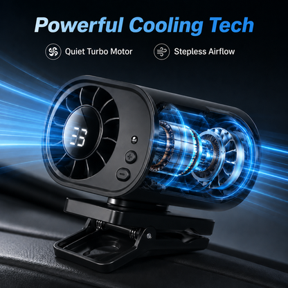 ❄️199-Speed USB Rechargeable Clip-On Fan – Portable, Strong Clamp, Long-Lasting Battery for Car, Desk & Travel