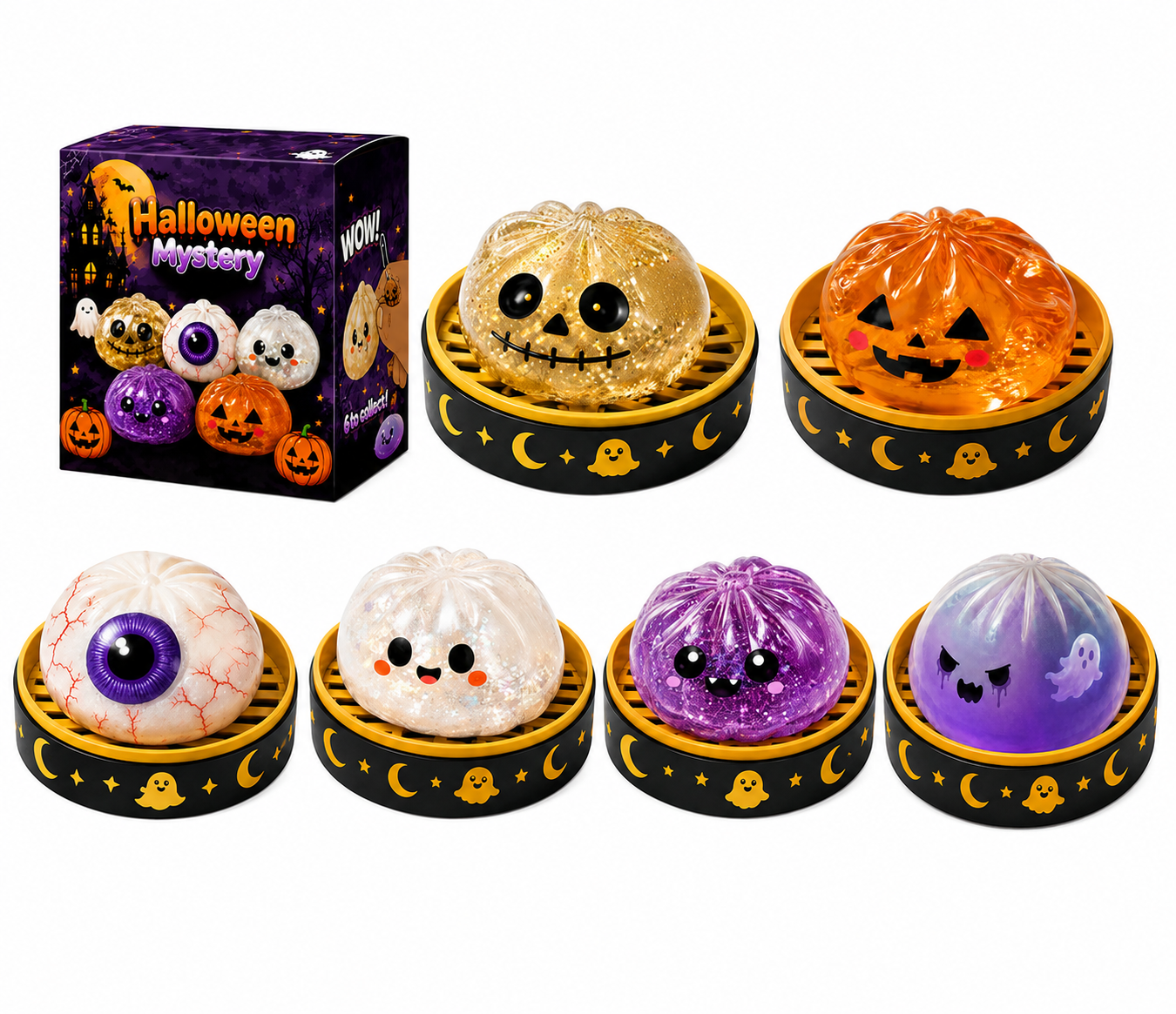🎃 Halloween Dumpling Squeeze Squishy Toy