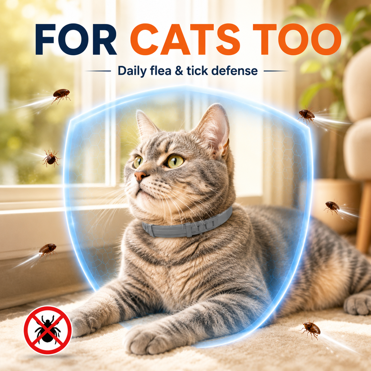🔥LAST DAY 50% OFF🐶🐱 Advanced Flea & Tick Protection Collar | Waterproof, Long-Lasting Defense for Dogs & Cats 🛡️