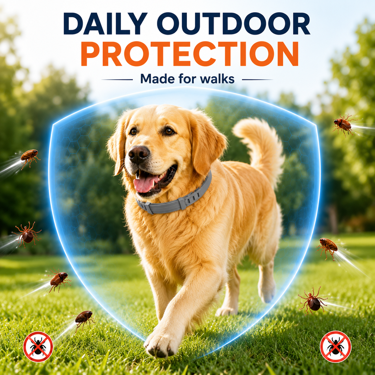 🔥LAST DAY 50% OFF🐶🐱 Advanced Flea & Tick Protection Collar | Waterproof, Long-Lasting Defense for Dogs & Cats 🛡️