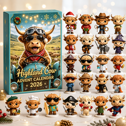 🎄 2026 Limited Edition Highland Cow Advent Calendar – 24 Collectible Christmas Surprises