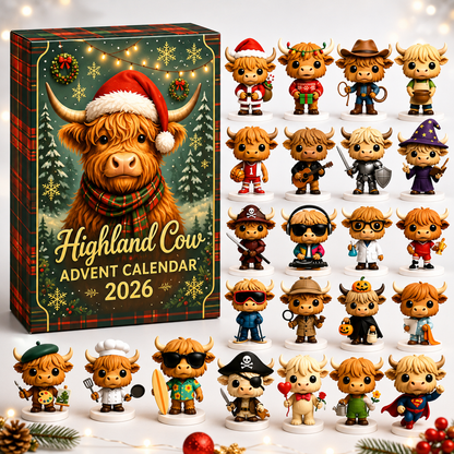 🎄 2026 Limited Edition Highland Cow Advent Calendar – 24 Collectible Christmas Surprises