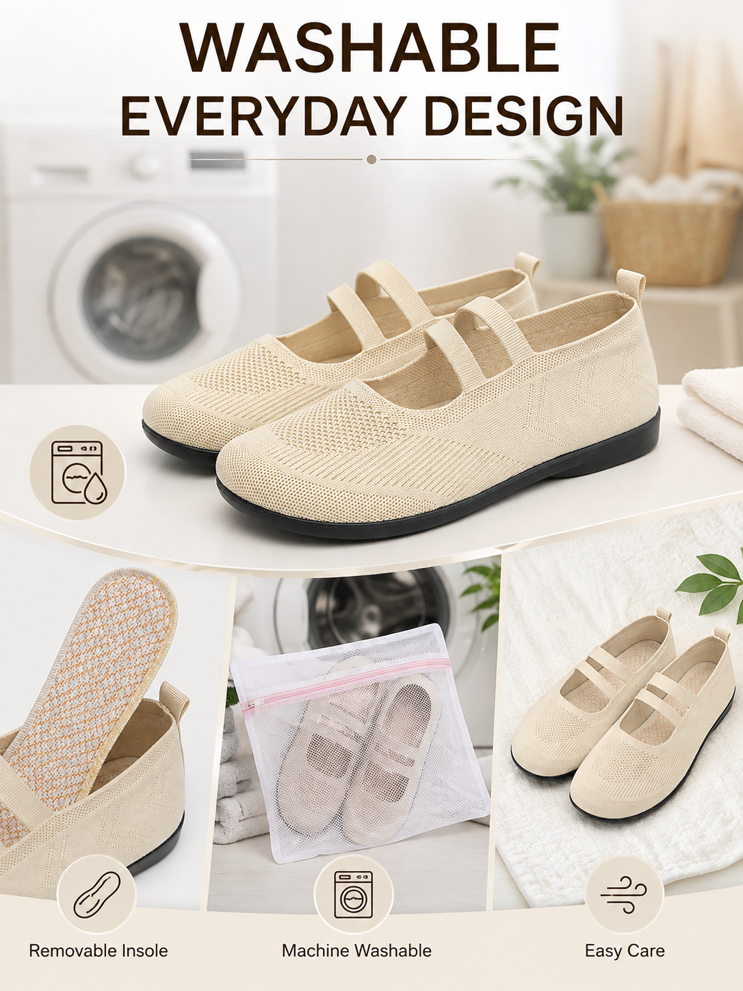 💖 Style Pick ✨ Women’s Round Toe Ballet Flats — Strappy Comfortable Shoes for Work & Casual Wear