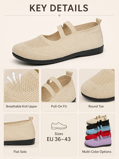 💖 Style Pick ✨ Women’s Round Toe Ballet Flats — Strappy Comfortable Shoes for Work & Casual Wear