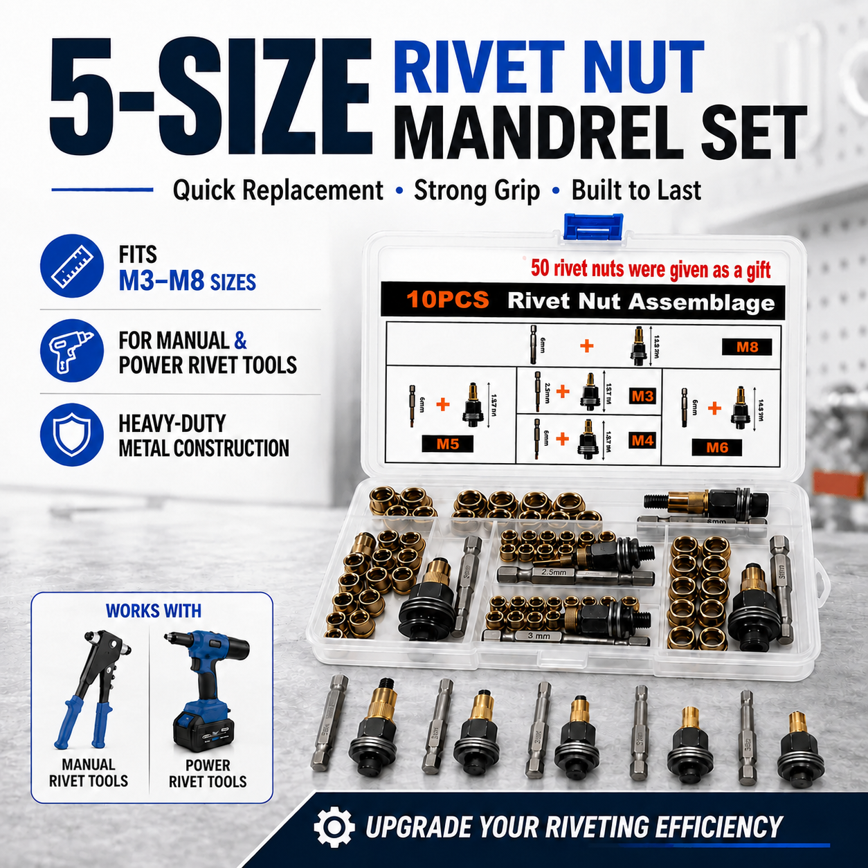 Complete M3-M8 Rivet Kit