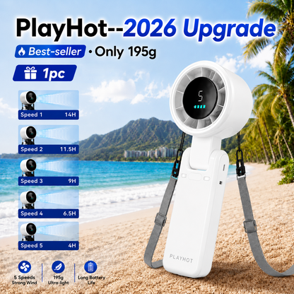 🌬️Powerful Portable Fan for Instant Cooling|  comfort with 5 customizable fan speeds.