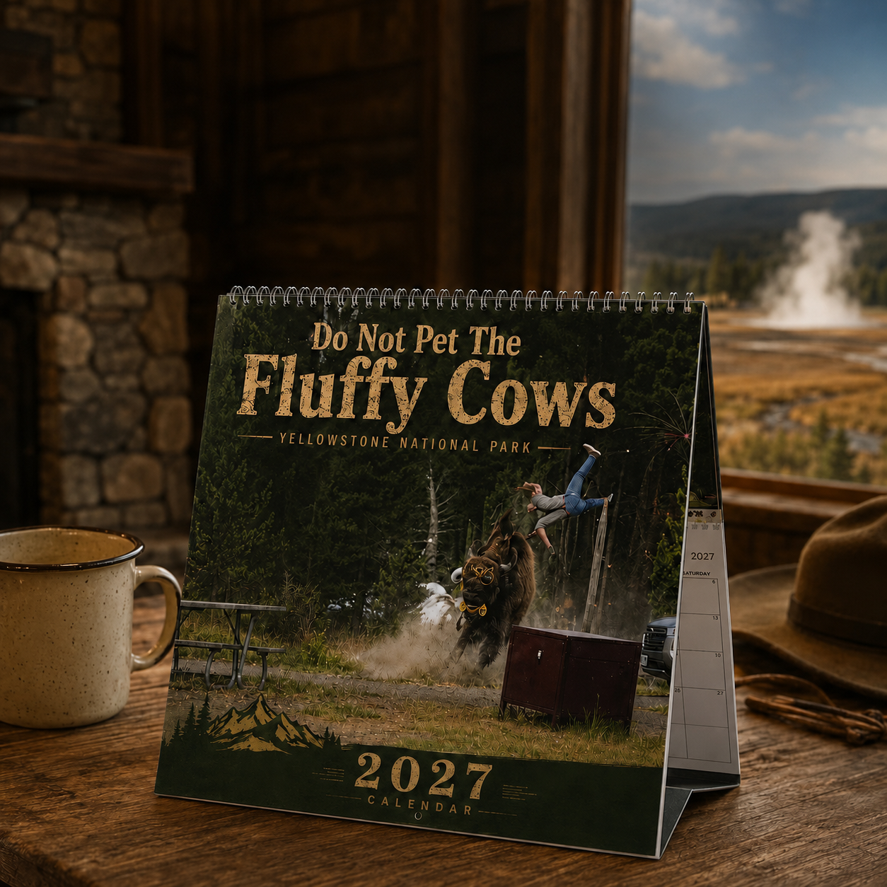 🏞️🔥 Yellowstone Bison 2027 Wall Calendar | The Perfect Blend of Humor, Wildlife & Rustic Decor