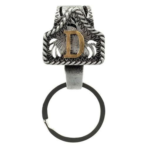 📎Handmade Cow Tag Belt Key Holder with Copper Initial