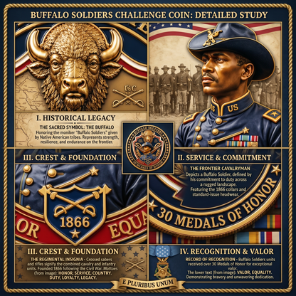 Buffalo Soldiers 1866 Heritage Commemorative Metal Medal