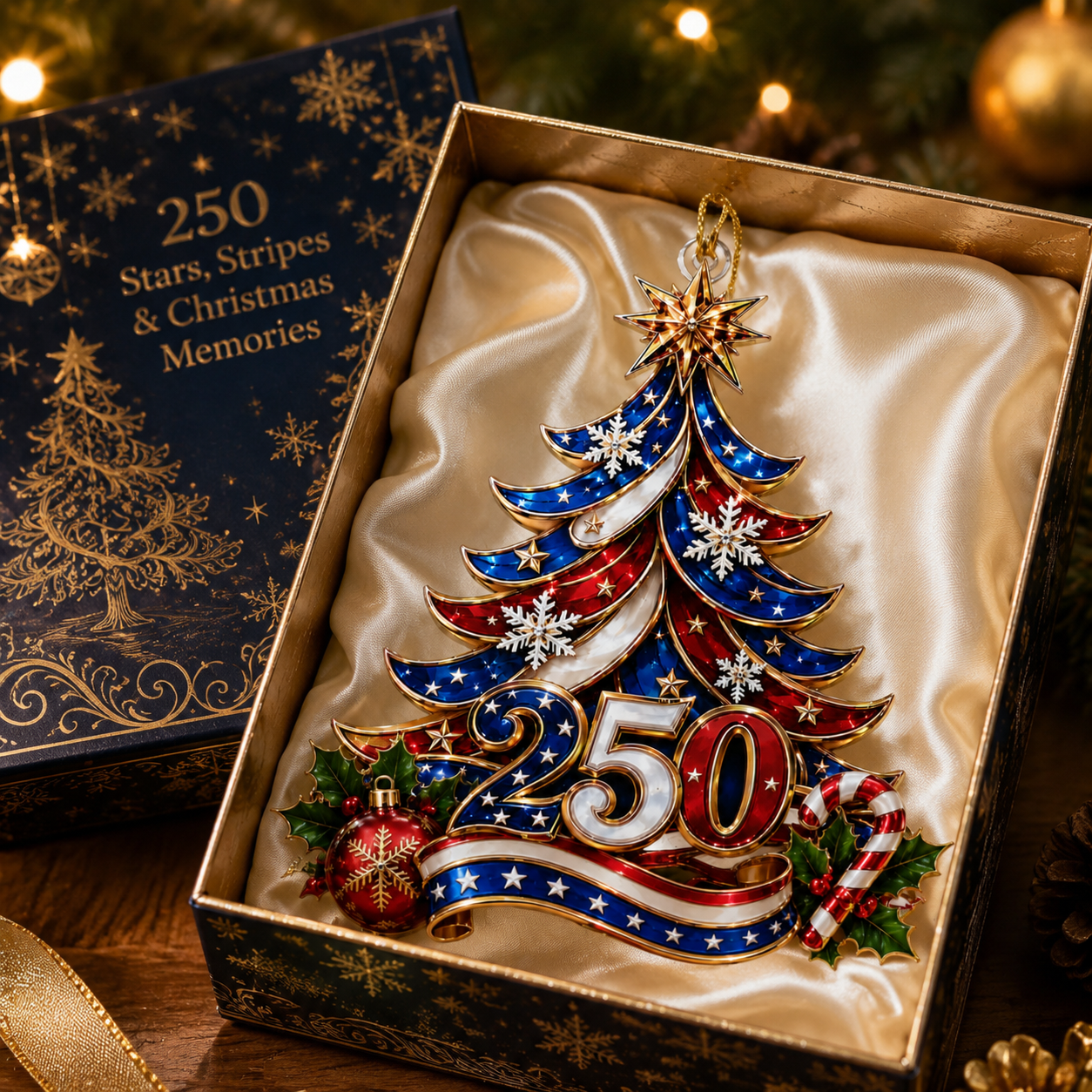 💖USA 250th Anniversary Christmas Ornament