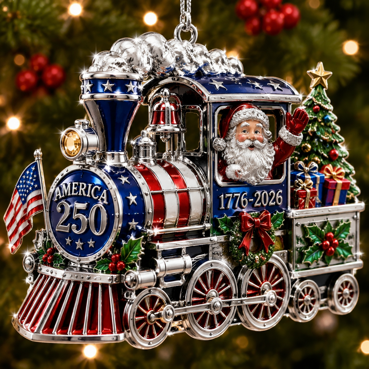 💖USA 250th Anniversary Christmas Ornament
