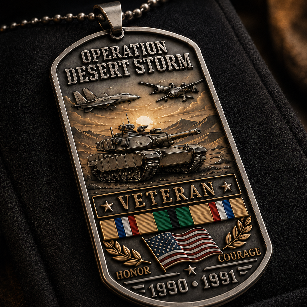 🇺🇸 Operation Desert Storm Veteran Necklace