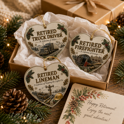 🎄 Retired Men's Careers Christmas Ornament – Honor A Lifetime Of Hard Work ⚒️✨