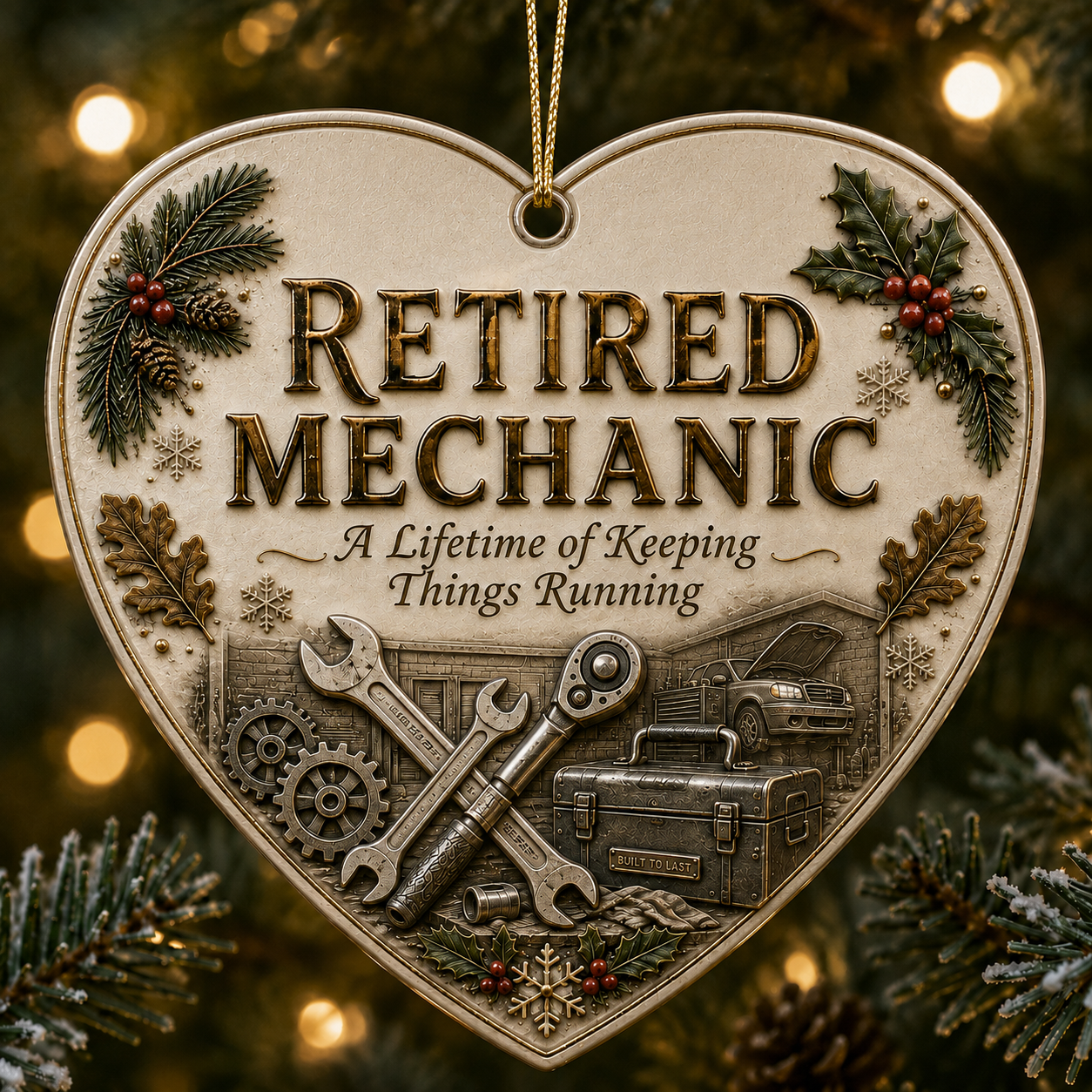 🎄 Retired Men's Careers Christmas Ornament – Honor A Lifetime Of Hard Work ⚒️✨