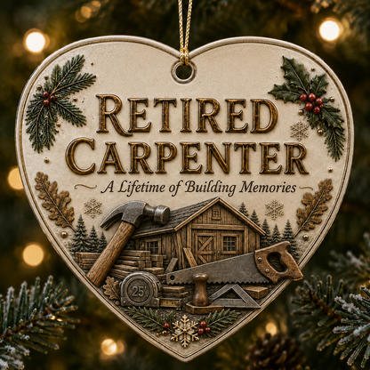 🎄 Retired Men's Careers Christmas Ornament – Honor A Lifetime Of Hard Work ⚒️✨