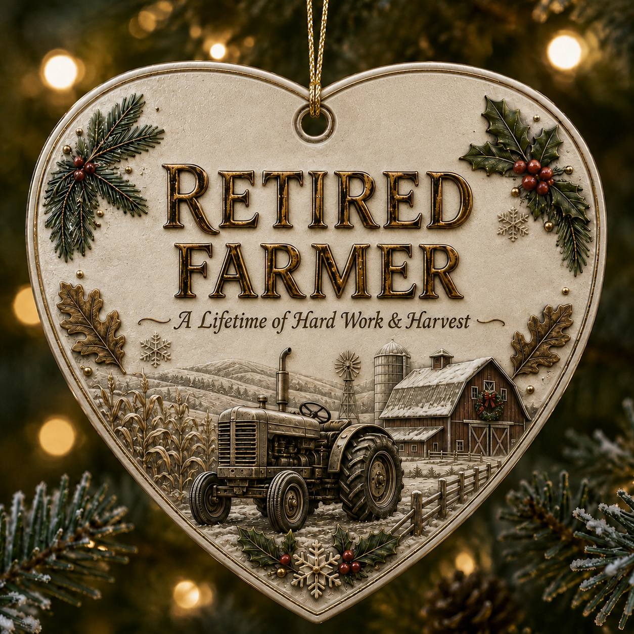 🎄 Retired Men's Careers Christmas Ornament – Honor A Lifetime Of Hard Work ⚒️✨