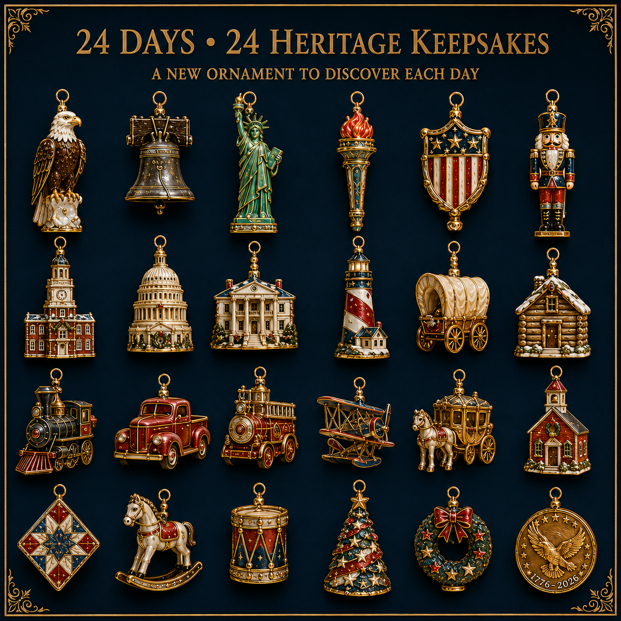 🎄 America 250th Anniversary Heritage Christmas Advent Calendar