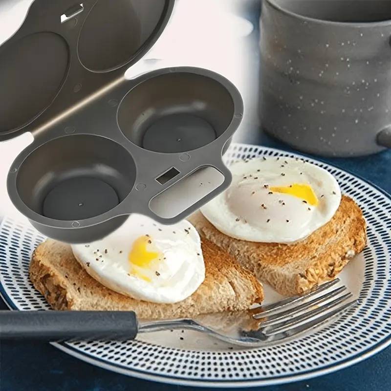 🍳 Microwave Egg Poacher 🥚💛 Quick Easy Convenient Egg Cooker with Lid & Handle for Perfect Breakfasts