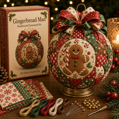 ❤️Beginner-Friendly🎄Christmas Classics Patchwork Ornament DIY Kit