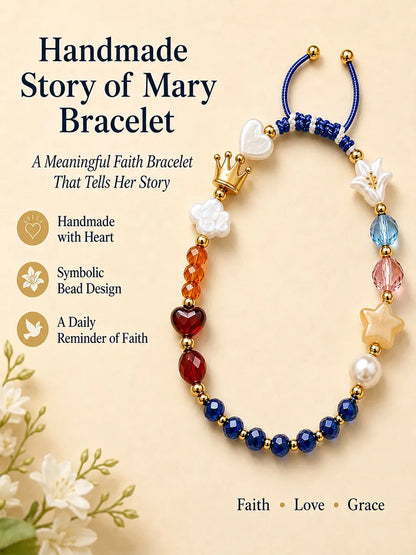 The Story of Mary Symbolic Christian Beaded Bracelet