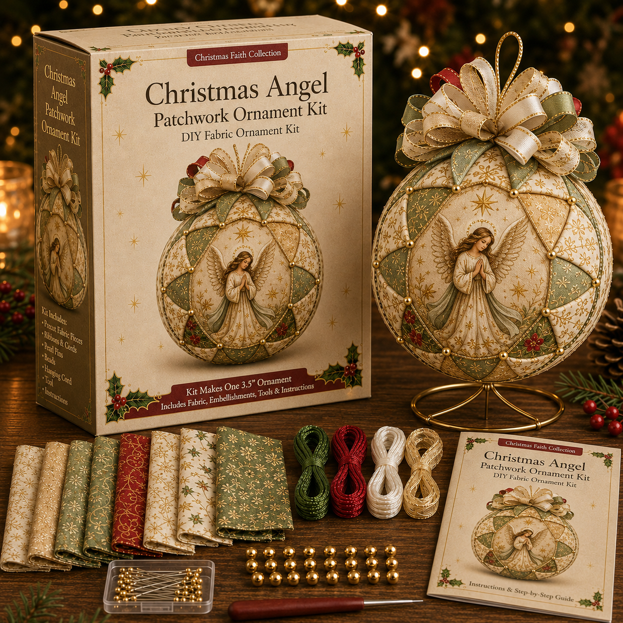 ❤️Beginner-Friendly🎄 Christmas Nativity Patchwork Ornament DIY Kit