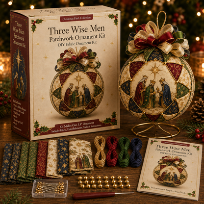❤️Beginner-Friendly🎄 Christmas Nativity Patchwork Ornament DIY Kit