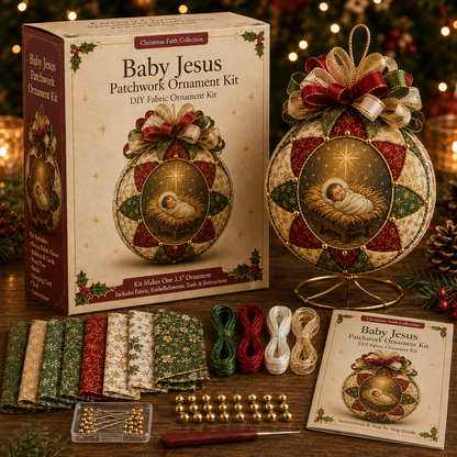 ❤️Beginner-Friendly🎄 Christmas Nativity Patchwork Ornament DIY Kit