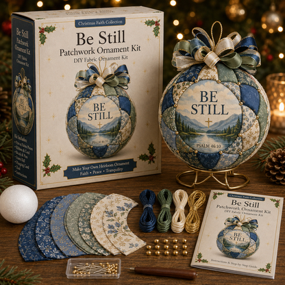 ❤️Beginner-Friendly🎄 Christmas Faith Patchwork Ornament DIY Kit
