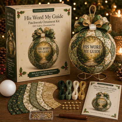 ❤️Beginner-Friendly🎄 Christmas Faith Patchwork Ornament DIY Kit