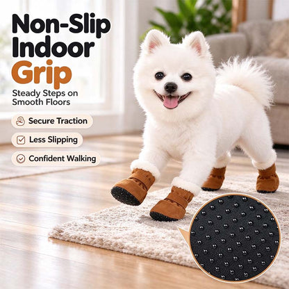 Soft Velvet Puppy Booties, Warm Non-Slip Paw Covers for Small Dogs 🐾
